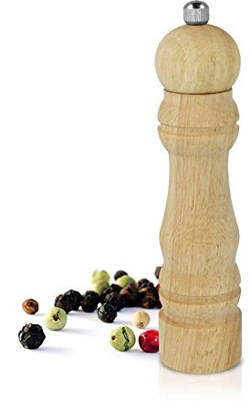 Metaltex 586017010 Macinaspezie in legno di caucciù, 17 cm