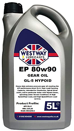 Westway Lubricants EP80w90 GL-5 Gear Oil EP 80w90 5L