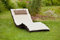 MERXX Gartenliege inkl. Wendekissen beige/taupe, klappbar