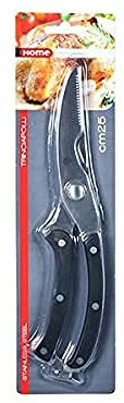 Home Professional Trinciapollo, 25 cm, Acciaio Inossidabile, Nero, 8x2x31 cm