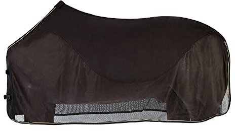 PFIFF 100489 Fliegendecke mit Fleeceeinsatz Pferdedecke Fliegenschutz Weidedecke, Schwarz, 125 cm