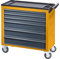 eurokraft | pro | Werkstattwagen Jumbo | mit 6 durchgehenden Schubladen | HxBxT 935 x 900 x 460 mm | melonengelb