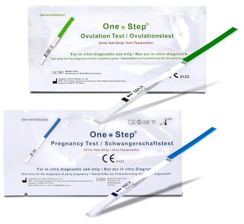 One+Step Kombipaket 40 x Ovulationstest und 10 x Schwangerschaftstest - Fruchtbarkeitstest für Frauen - Ovulationstest für Eisprung