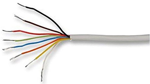 electrosmart White 8 Core Burglar/Intruder Alarm Cable for Home/Office Security (5m)