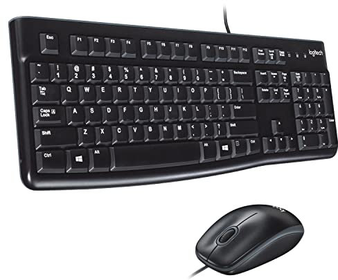 Logitech MK120 Kabelgebundenes Set mit Tastatur und Maus für Windows, CS SK QWERTY/Z layout - Schwarz