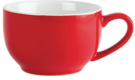 Olympia Red Cafe Coffee, Tea, Hot Chocolate Cups Set of 12 230ml 8fl oz GK073