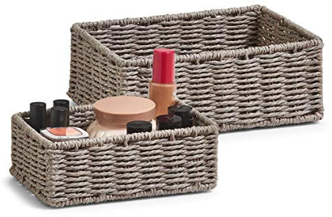 Zeller 18095 Corbeille Papier Gris 24 x 18 x 9 cm