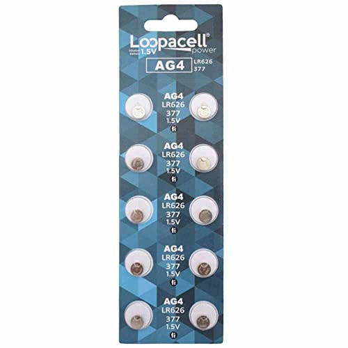 20 x LOOPACELL AG4 LR626 377 1.5V Alkaline Watch Batteries