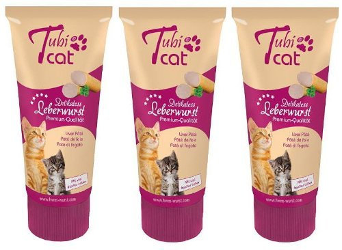 Tubi cat Delikatess Leberwurst für Katzen 3 Tuben á 75g
