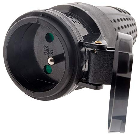 Zenitech - Enchufe goma hembra 16A 2P+T