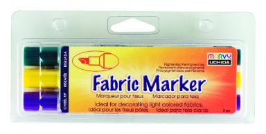 Uchida 540-3G Marvy Chisel Tip Tropical Color Fabric Marker Set