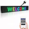 Cartel luminoso LED programable, cartel publicitario deslizante a color con 5 paneles de colores, texto personalizado, control WiFi, mensaje para tienda, bar, publicidad, 100 x 20 cm