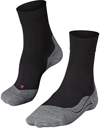 FALKE Damen Laufsocken RU4 Endurance W So Baumwolle Funktionsmaterial antiblasen 1 Paar, Schwarz Black-Mix 3010, 37-38