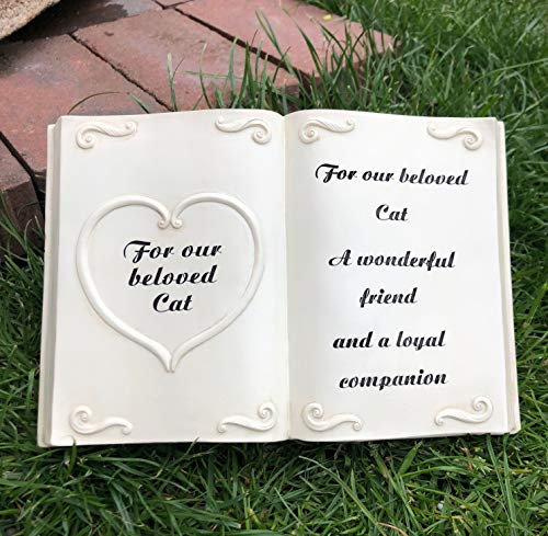 Pour Nos proches Cat ~ Bible livre avec cœur Ornement funéraire pour animal domestique