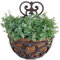 Esschert Design Wandhalbschale, Wandschale mit Kokoseinlage, montierbarer Blumentopf, ca. 29 cm x 16 cm x 37 cm