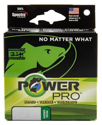 PowerPro Braided Fishing Line - Moss_Green - 15lb - 300yd/275m (21100150300E)