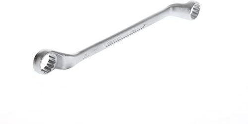 GEDORE Llave de doble anillo, Ancho de llave 27+30 mm, Acodada, En ángulo de 5°, Fina, De doce cantos, Perfil UD, Llave, 2 27X30