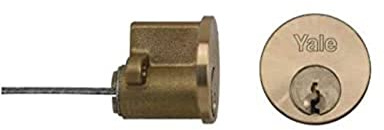 Yale Replacement Rim Cylinder, Suitable for Doors, 2 Keys Provided, P-chrome, 2 Keys, 38 - 57 mm