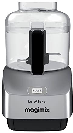 Magimix Le Micro Mini Chopper | Ultra Compact | Multifunctional | Satin | 18115, Silver
