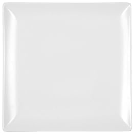 H&H Boston Set 6 Piatti Frutta in Stoneware Bianco, Eleganti Piatti Quadrati 18x18 cm, Design Moderno per Tavola Raffinata