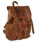 Menzo Lederaccessoires „Meran“ Buffalo Vintage Leder, Rucksack, Lederrucksack, Cityrucksack, Backpack für Damen und Herren (braun)