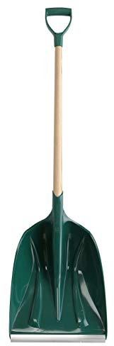 Leborgne, Pelle à Neige et à Grains VMAX, Matière Polymère, Poignée Plastique Ergonomique, Réglette Aluminium, Manche Bois 90 cm, Largeur 36 cm, Multi-usages, Allie grand volume et légèreté