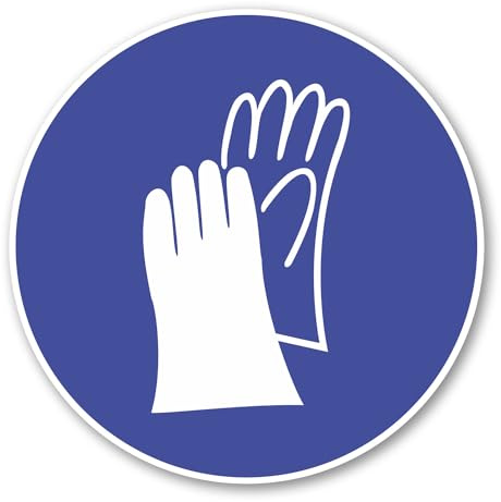 iSecur Pegatina Obligatorio Usar Guantes 20 cm - hin182