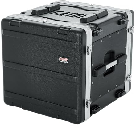 Gator Molded PE 10U 19.25 inch Deep Rack Case with Front / Rear Rails and Locking