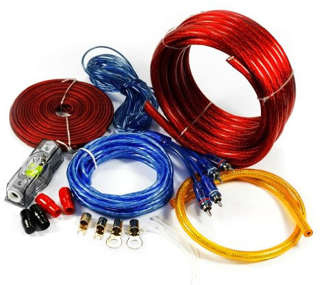 Create idea Kit de Câblages Amplificateur de voiture / AMP Câblage Fusible Audio du Sonore Cables RCA 2500W