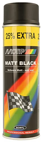 MOTIP Peinture Bombe Aérosol Spray de Peinture Toutes Surfaces - Noir - Mat - 500 ml - Ref. 04006