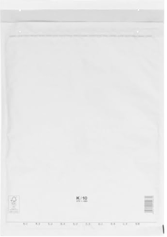 verpacking Luftpolstertaschen Versandtaschen Luftpolsterumschlag K10, Innenmaß 360 x 470 mm (Außenmaß 370 x 480 mm) Weiß Polsterumschläge selbstklebend geeignet für DIN A3+ C3 (100)