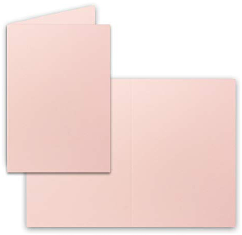 Pliable Cartes format A5 – Rose – QUALITÉ Premium – 14,8 x 21 cm – Très indéformable – pour imprimantes. – QUALITÉ marque : neuser couleur heureux 25 Doppelkarten rose