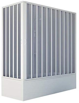 FORTE BR200001 Freie Eck-Badewanne, verkleinerbar, Weiß, 70x170 CM