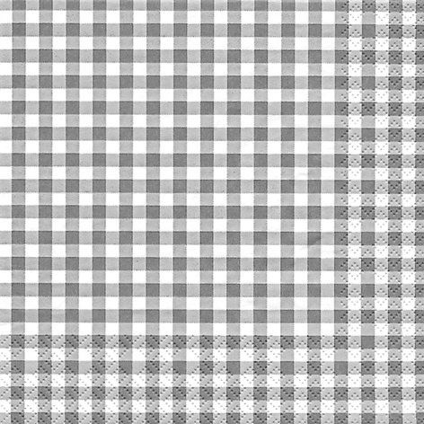 20 Servietten Karo grau/kariert/zeitlos 33x33cm