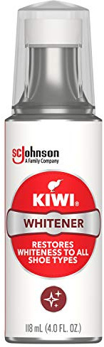 KIWI Shoe Whitener | For Leather, Vinyl, Canvas, Nylon and More | 4 Fl Oz | Includes Sponge Applicator