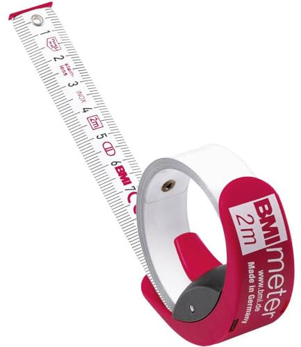 BMI 429241011 Taschenbandmaß Meter, 2 m, Rot