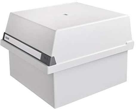 HAN 954-11 - Contenitore per archivio, capacità: 1.300 schede circa, formato A4 orizzontale, 320 x 250 x 360 mm, colore: grigio chiaro