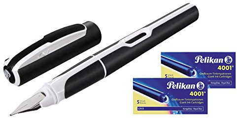 Pelikan 903054 Füllhalter Style Neon, M-Feder, schwarz/weiss