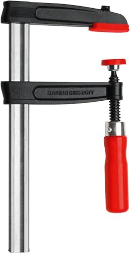 BESSEY Temperguss-Schraubzwinge TPN80S12BE, Spannweite 800 mm Ausladung 120 mm, Stabile Hohlprofilschiene mit Riffelung, Gewicht 2,45 Kg