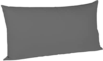 Fleuresse Colours Kissenbezug, Mako Satin, Steingrau, 40 x 80 cm