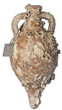 Ánfora Ágora MD36 25x13cm con Vida Marina Antiguas Decoración Marinera. Decoración hogar, Decoración Jardin, Decoración Exterior, Regalos Originales.