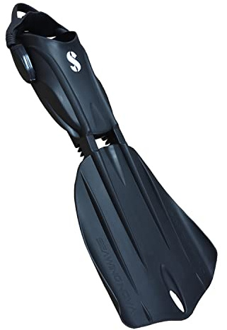 SCUBAPRO Seawing Nova Scuba Fin Set, Open Heel with Bungee Strap for Recreational Scuba Diving and Snorkeling, Medium, Black