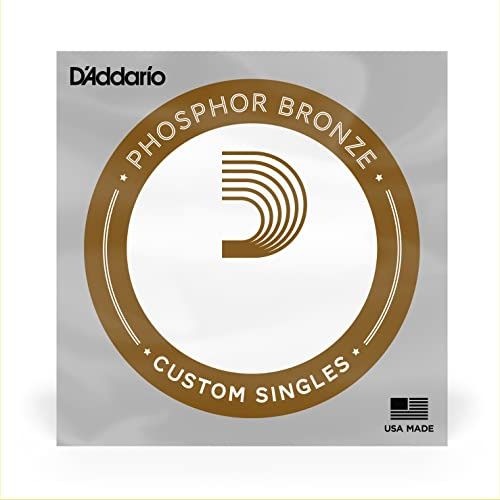 D'Addario PB049 Fosforbronslindad lös sträng för akustisk gitarr, 0,049 gauge