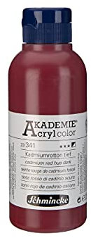 Schmincke - AKADEMIE Acryl color, Kadmiumrotton tief 250 ml, 23341027, feine Künstler-Acrylfarbe, brillant, hoch lichtecht und kadmiumfrei, für Acrylmalerei, Mixed Media