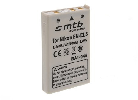 Ersatz-Akku EN-EL5 kompatibel mit Nikon Coolpix P80, P90, P100, P500, P510, P5000... (Siehe Liste)