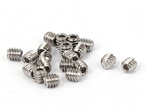 Sourcingmap M2x2mm Cup Point Hex Socket Grub Set Screws 20pcs for Gear