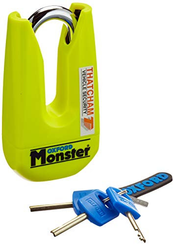 Oxford Monster Disc Lock Yellow - Sold Secure Gold OF36M