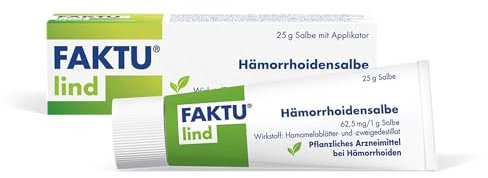 FAKTU lind Rektalsalbe: Entzündungshemmende Salbe mit Hamamelis gegen Hämorrhoiden, fördert die Wundheilung, 25 g