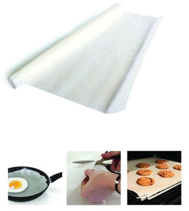 COOK CONCEPT - KB53701 - Feuille Papier Tapis Cuisson Reutilisable Durable Decoupable Lavable Lave Vaisselle - 50x40x0.10 cm