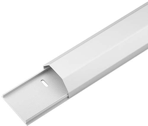 Goobay 90728 Canalina di Cablaggio Alluminio 50mm, Lunghezza 1.1m, Bianco